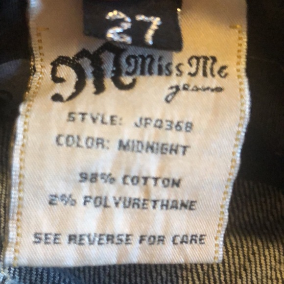 Miss me jeans midnight size 27 - Picture 3 of 3